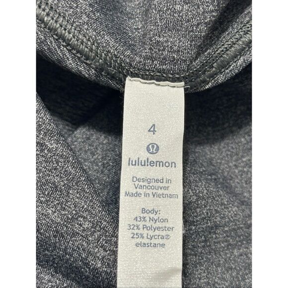 Lululemon Wunder Under Sz 4 Hi-Rise 1/2 Tight Luxtreme 17" Heathered Black. A814 - Picture 4 of 7